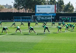 Entrenamiento del Elche en la Ciudad Deportiva