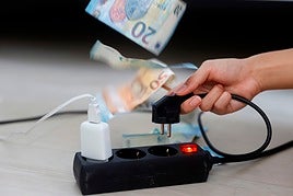 Enchufes de luz en una vivienda.