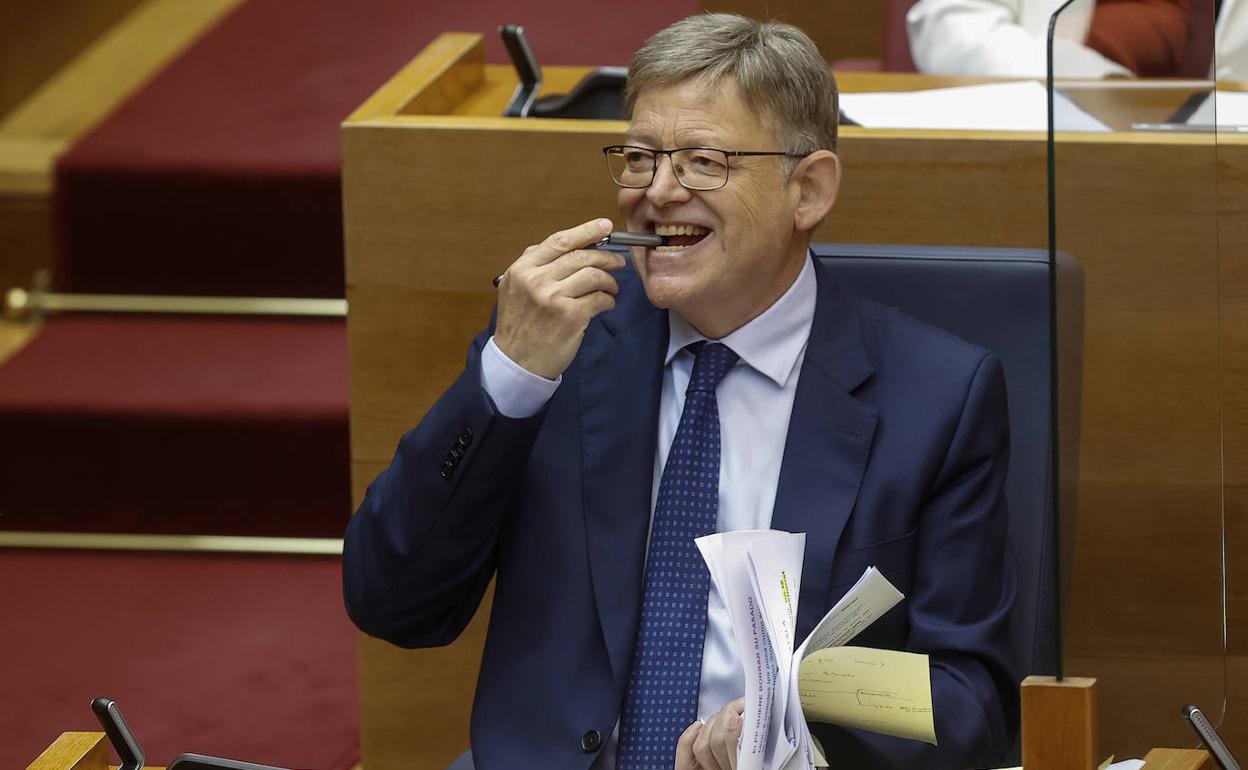 Ximo Puig en un pleno del Consell, en una imagen de archivo.