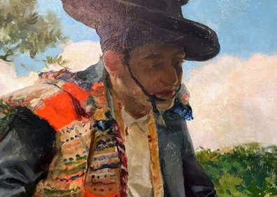Imagen secundaria 1 - Algunos de los detalles de la pintura 'Fiesta valenciana' de Joaquín Sorolla. 
