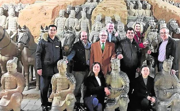 La delegación alicantina en su visita a China.