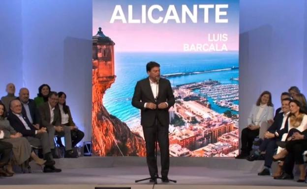 Luis Barcala, durante su intervención en el acto de presentación de candidatos populares.