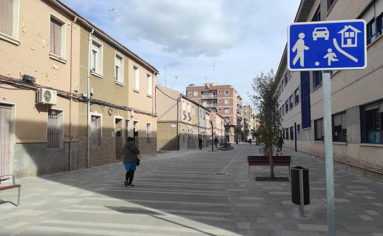 La calle Olegario Domarco Seller ya peatonalizada. 