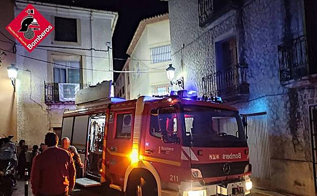 Trabajos de extinción del incendio