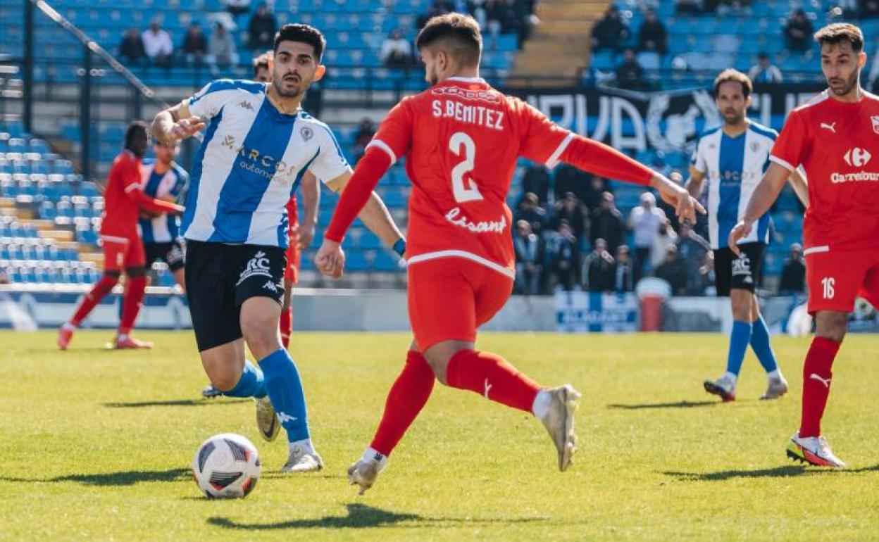 Sandro Toscano, durante el último partido ante el Prat 