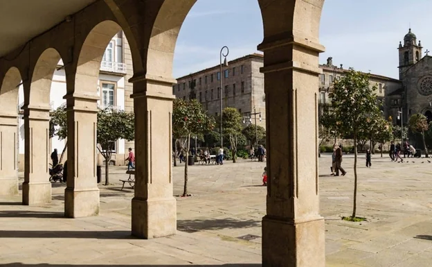 Plaza de la Herrería, en el casco histórico de la ciudad gallega.