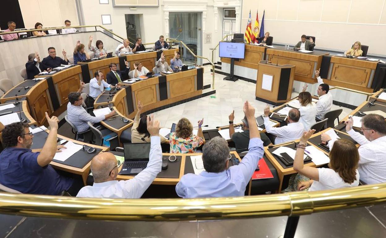 Pleno de la Diputación Provincial de Alicante.