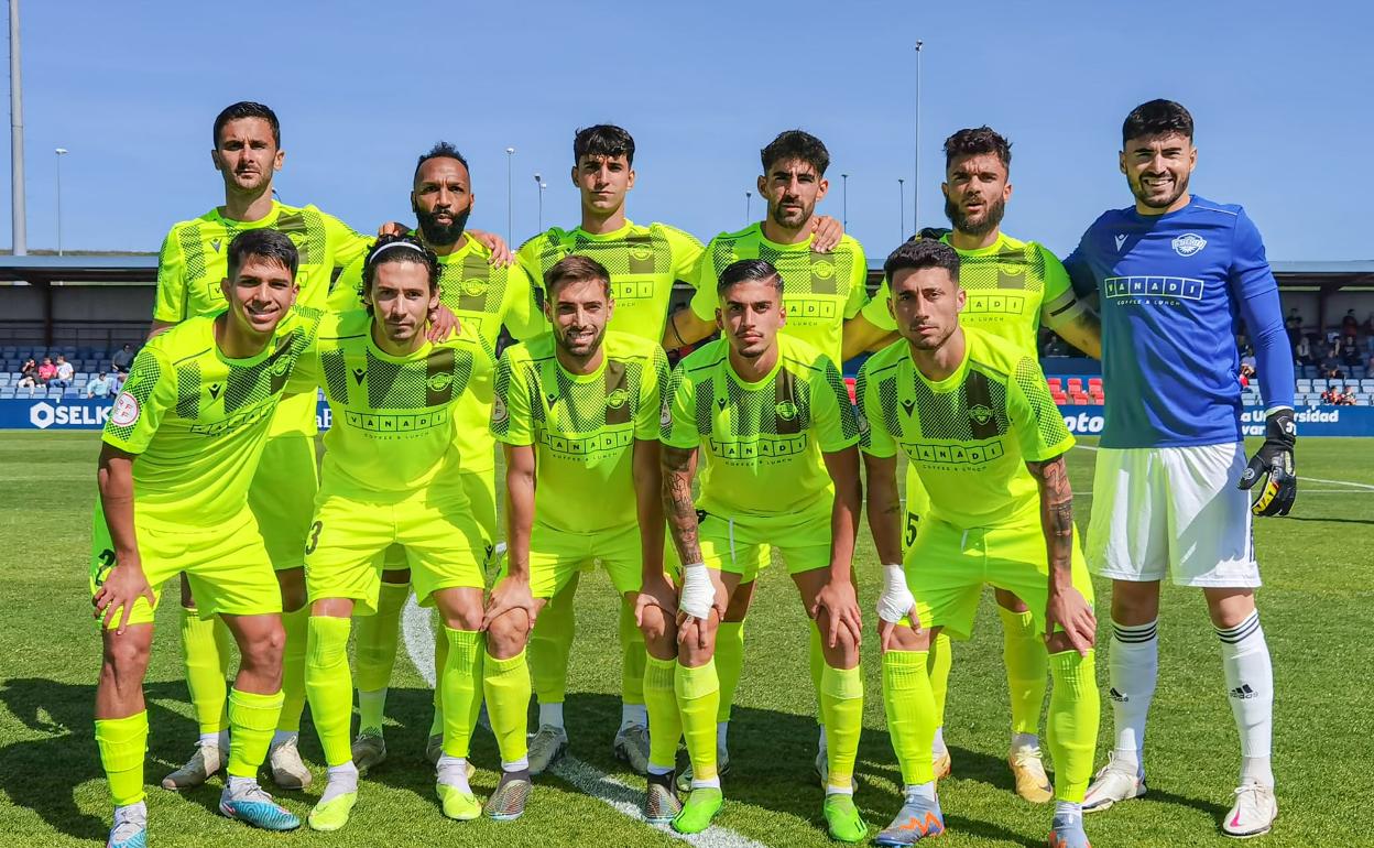 Once inicial del Intercity este domingo en su visita a Tajonar, en Pamplona. 