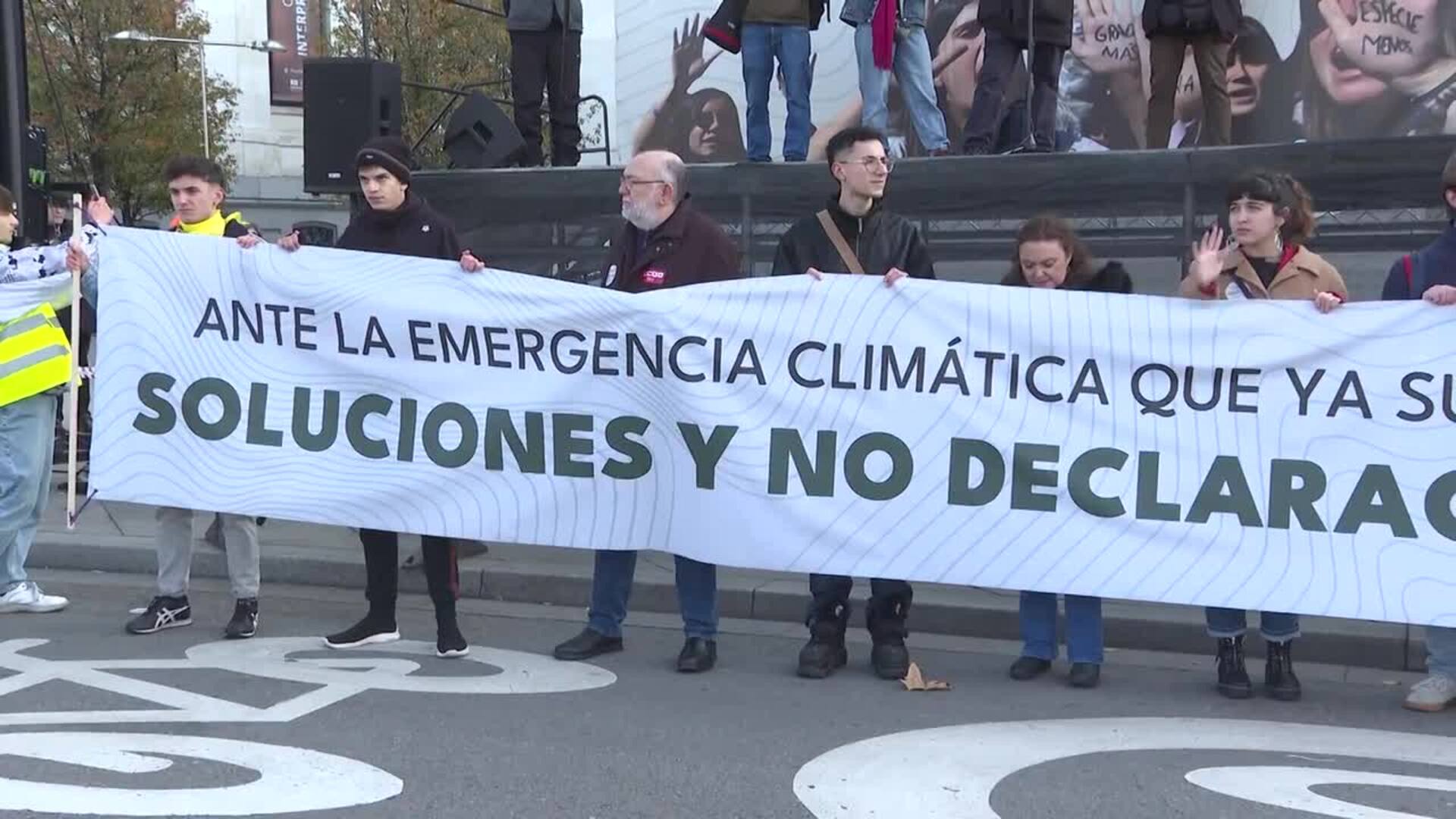 Las declaraciones en la COP 28 provocan manifestaciones en Madrid