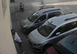 Momento del atraco, según las grabaciones.