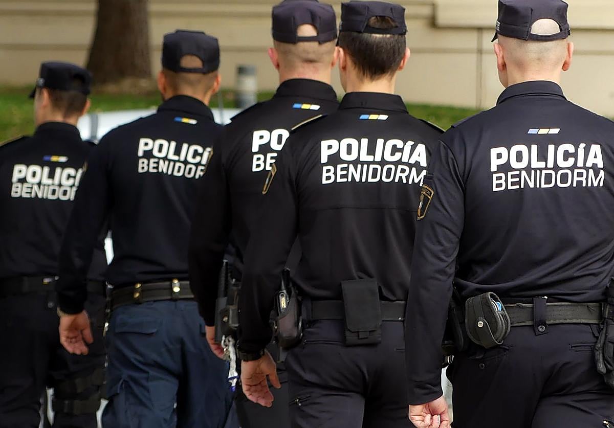 Efectivos de la Policía Local de Benidorm.