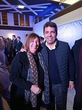 Pepa Font y Carlos Mazón, en la junta ejecutiva del PPCV.