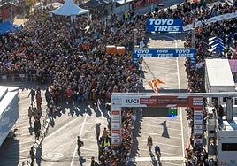 Imagen de la llegada de la prueba elite masculina en 2023