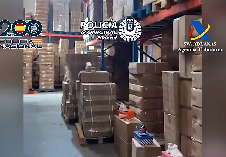 Imágenes del almacén asiático del polígono de Carrús de Elche.