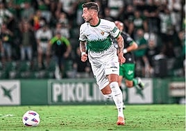 Sergio León, durante un partido como franjiverde.