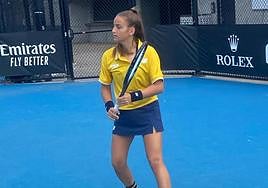 Charo Esquiva, durante un entrenamiento en Australia.