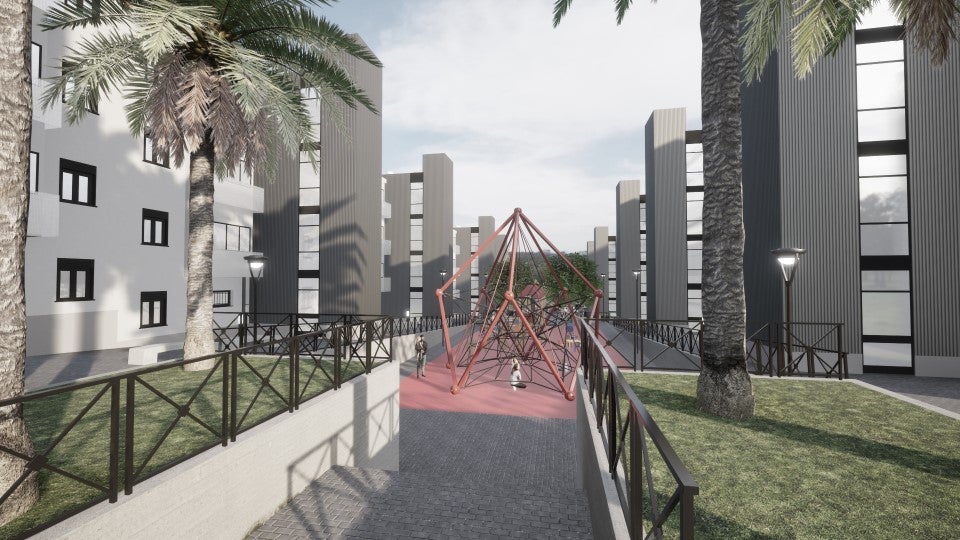 Recreación de la reforma del barrio.