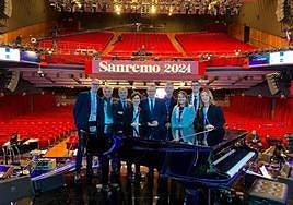 Visita de la delegación del Benidorm Fest al Sanremo.