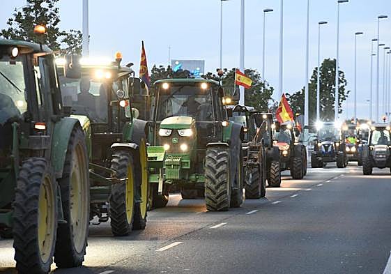 Tractorada en Elche el jueves, 8 de febrero.