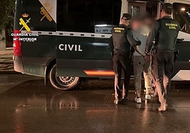 Imagen de la salida del presunto asesino del cuartel de Callosa de Segura