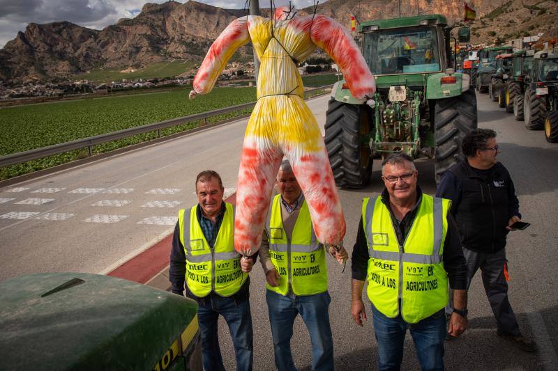La marcha de tractores a Orihuela, en imágenes
