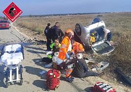 Imágenes de la excarcelación del conductor.