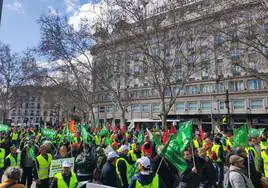 Manifestación de los agricultores alicantinos en Madrid.