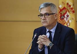 El secretario de Estado de Vivienda, David Lucas, en la rueda de prensa de este martes.