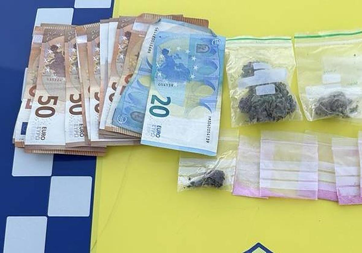 Drogas y objetos intervenidos.