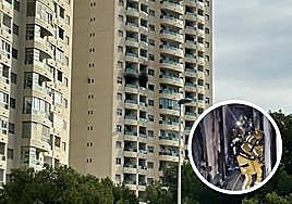 Imagen del piso incendiado en La Vila.