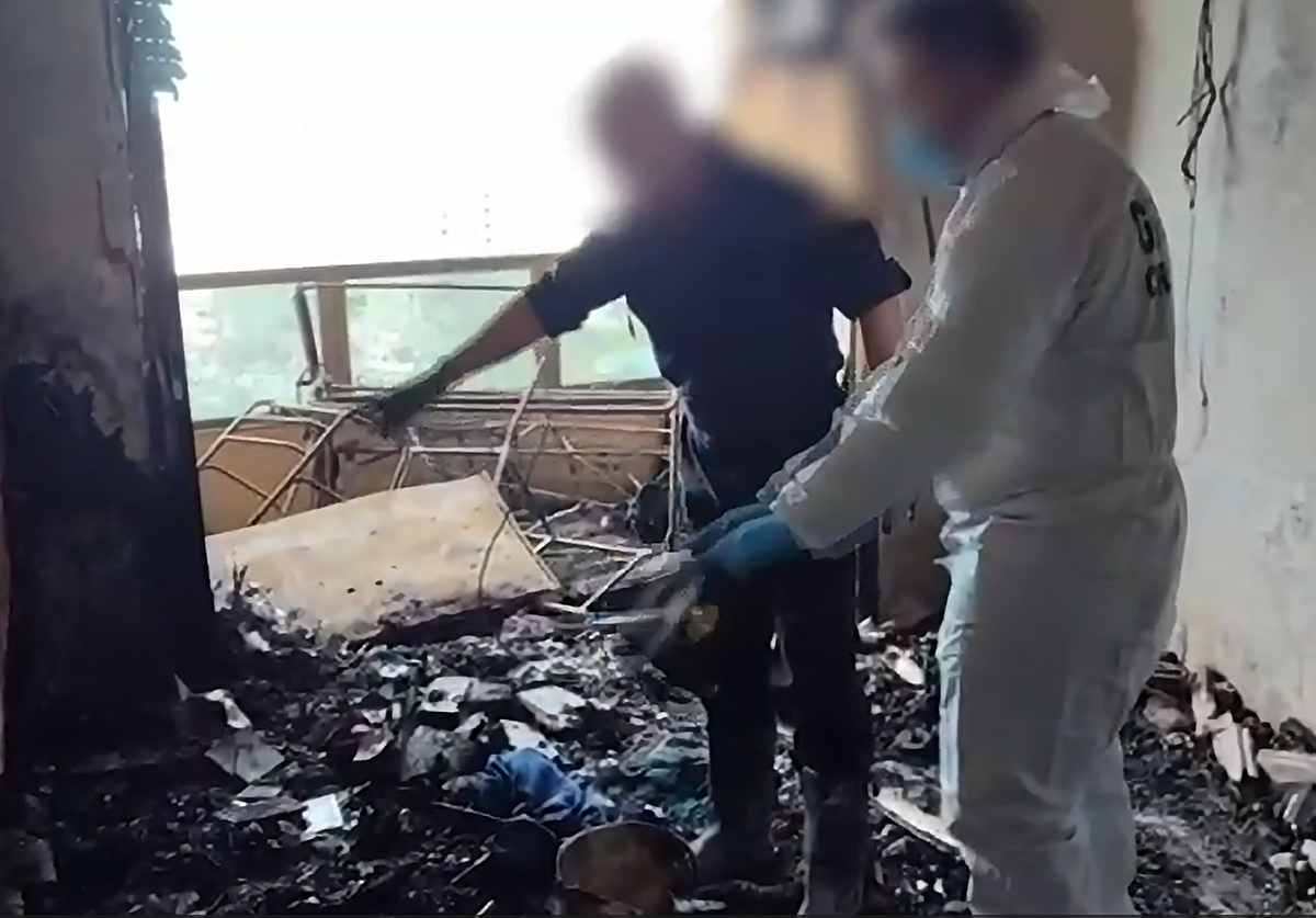 Así ha quedado la vivienda devastada por las llamas en el trágico incendio de La Vila