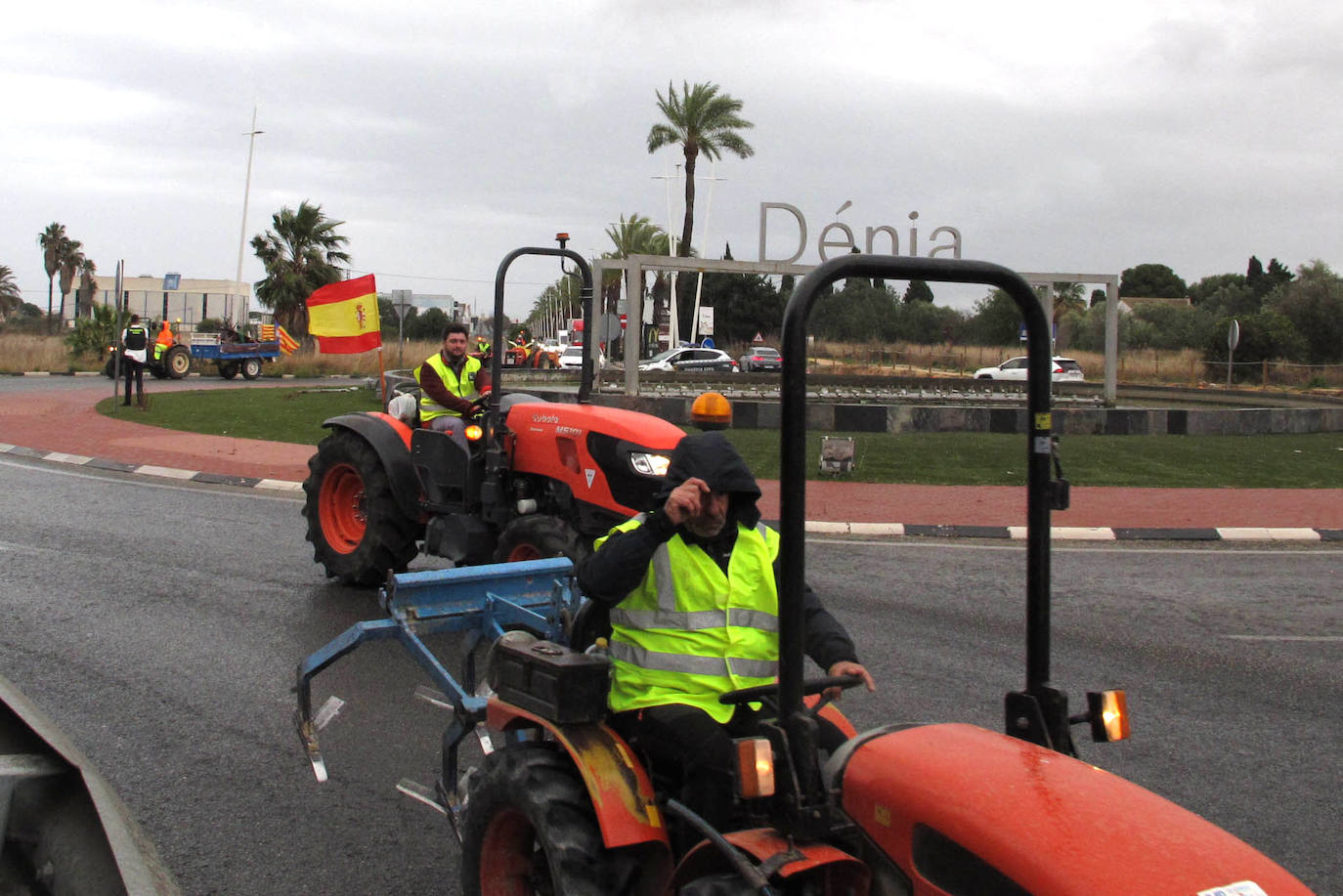 Tractorada de protesta en Dénia