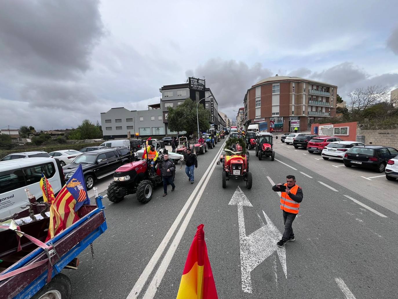 Tractorada de protesta en Dénia