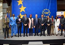 El alcalde de Alicante, Luis Barcala, en la sesión constitutiva de la Comisión de Relaciones Internacionales de la FEMP.