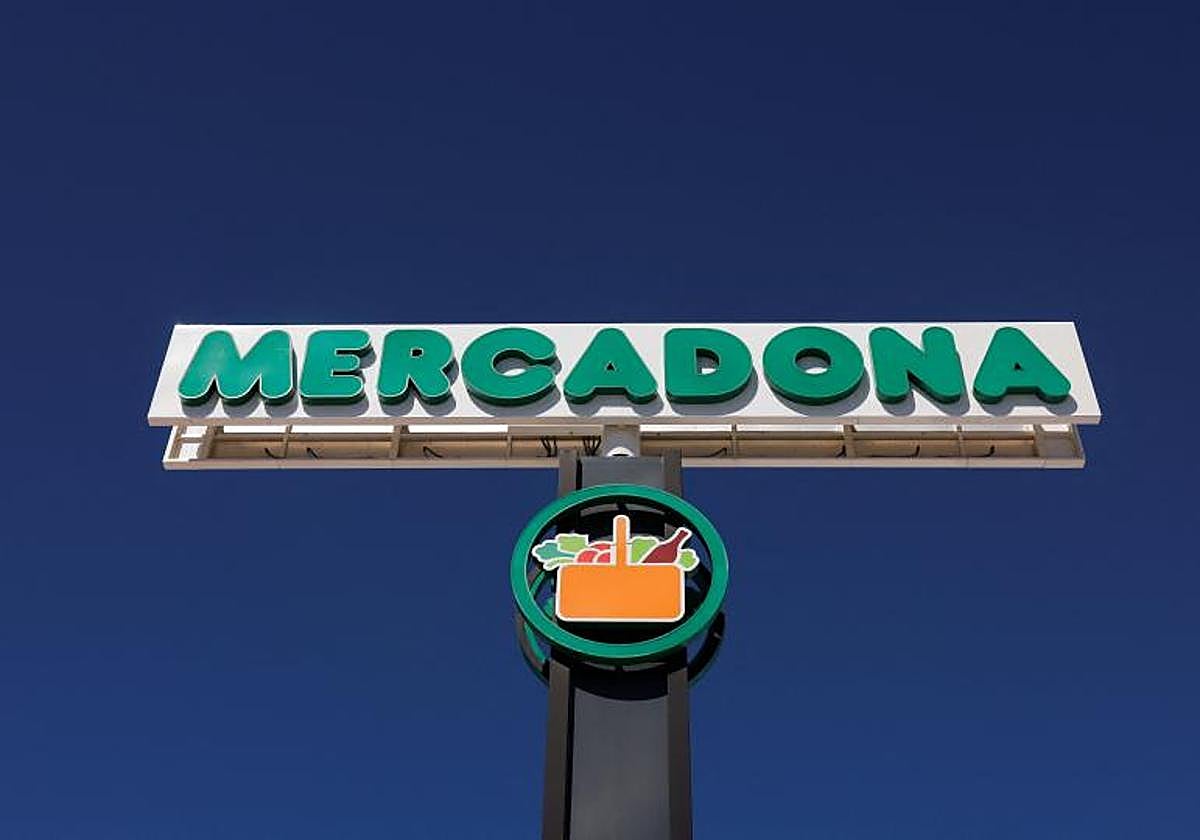 Cartel de Mercadona, en una de sus tiendas.