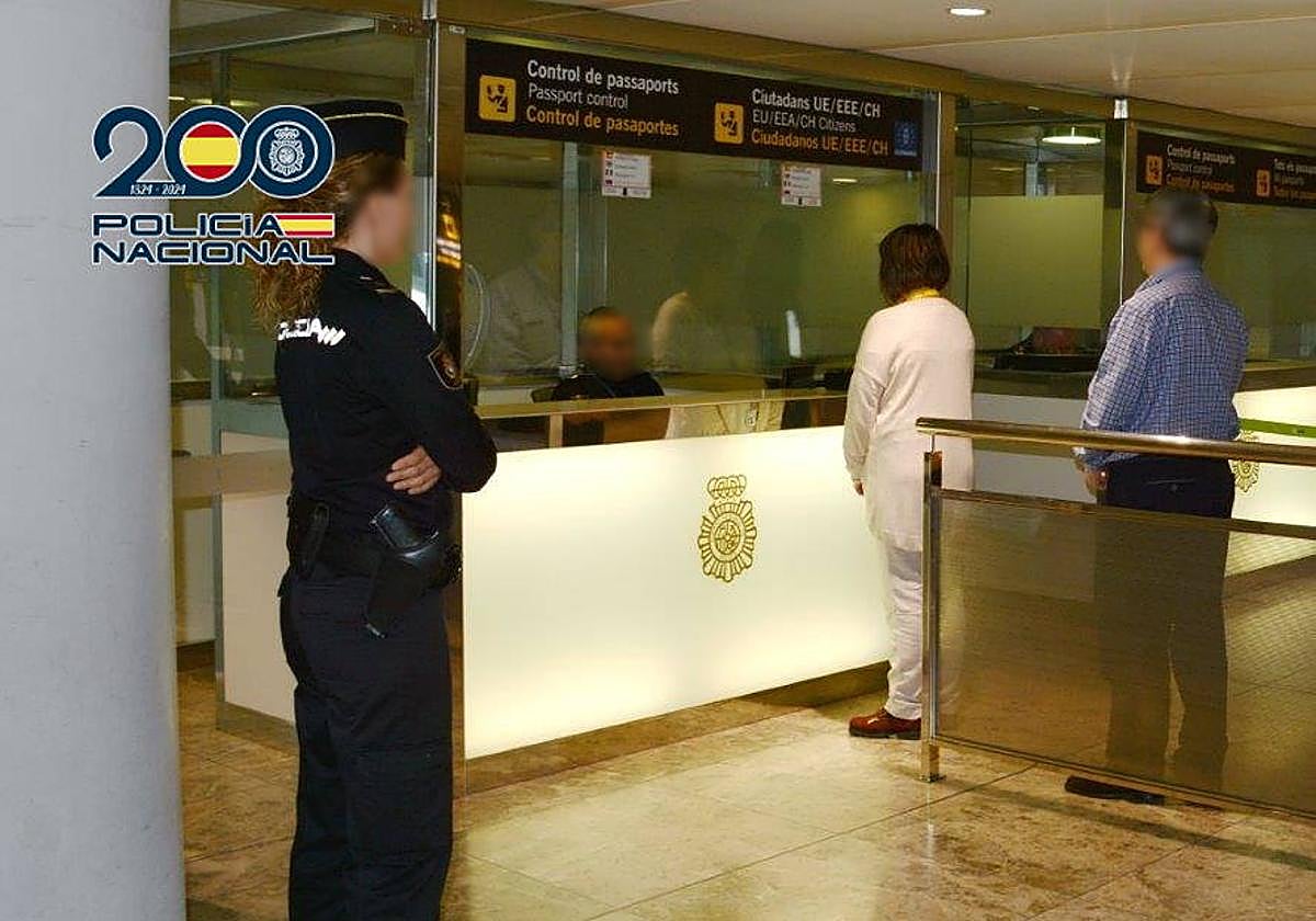 Imagen de las aduanas del aeropuerto.