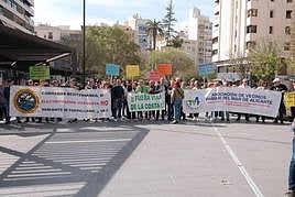 Manifestación y protestas de los vecinos.