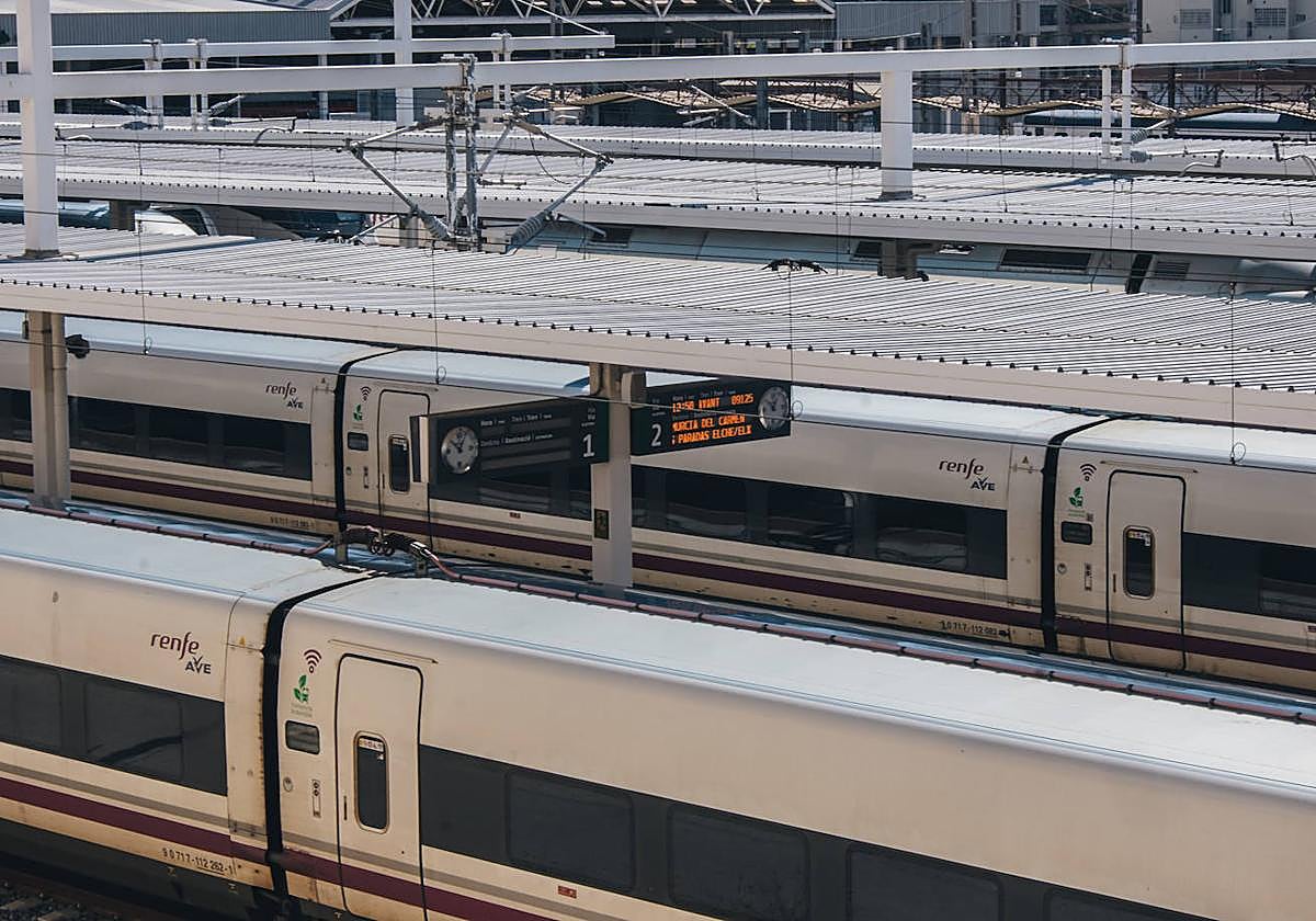 Imagen de trenes AVE.