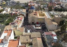 Vista de pájaro de la Romería de Santa Faz.