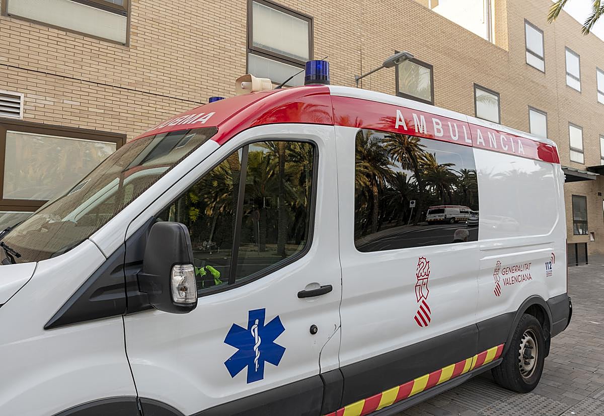 Emergencias desplazó una ambulancia hasta el lugar de los hechos en Crevillent.
