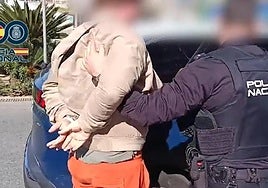 Momento de la detención en las inmediaciones del Puerto de Alicante.