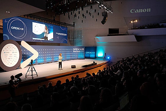 Marian Rojas durante su ponencia en el Opendir.