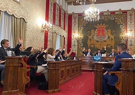 Votación en el pleno de Alicante.