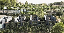 Vista del hotel de Benimantell.