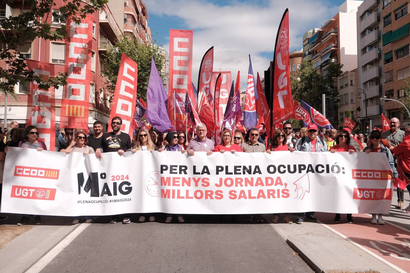 Los trabajadores toman el centro de Alicante