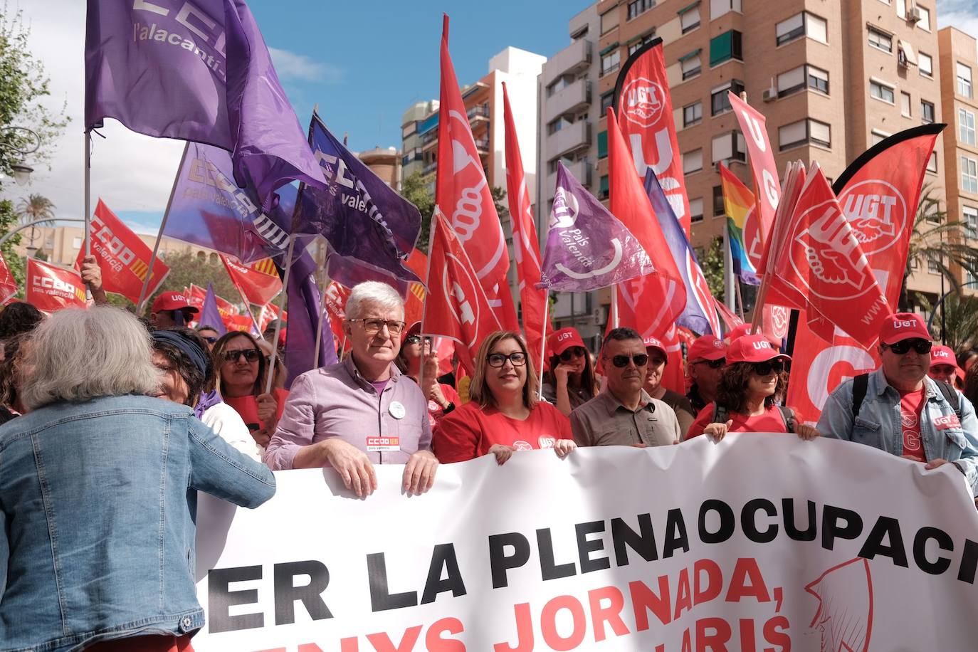 Los trabajadores toman el centro de Alicante