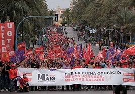Concentración sindical en Marvá.