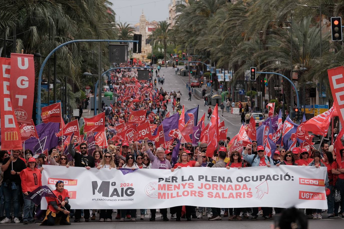Los trabajadores toman el centro de Alicante