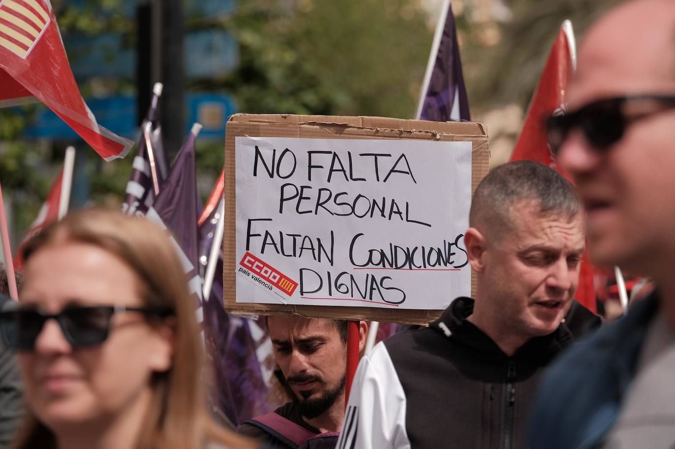 Los trabajadores toman el centro de Alicante
