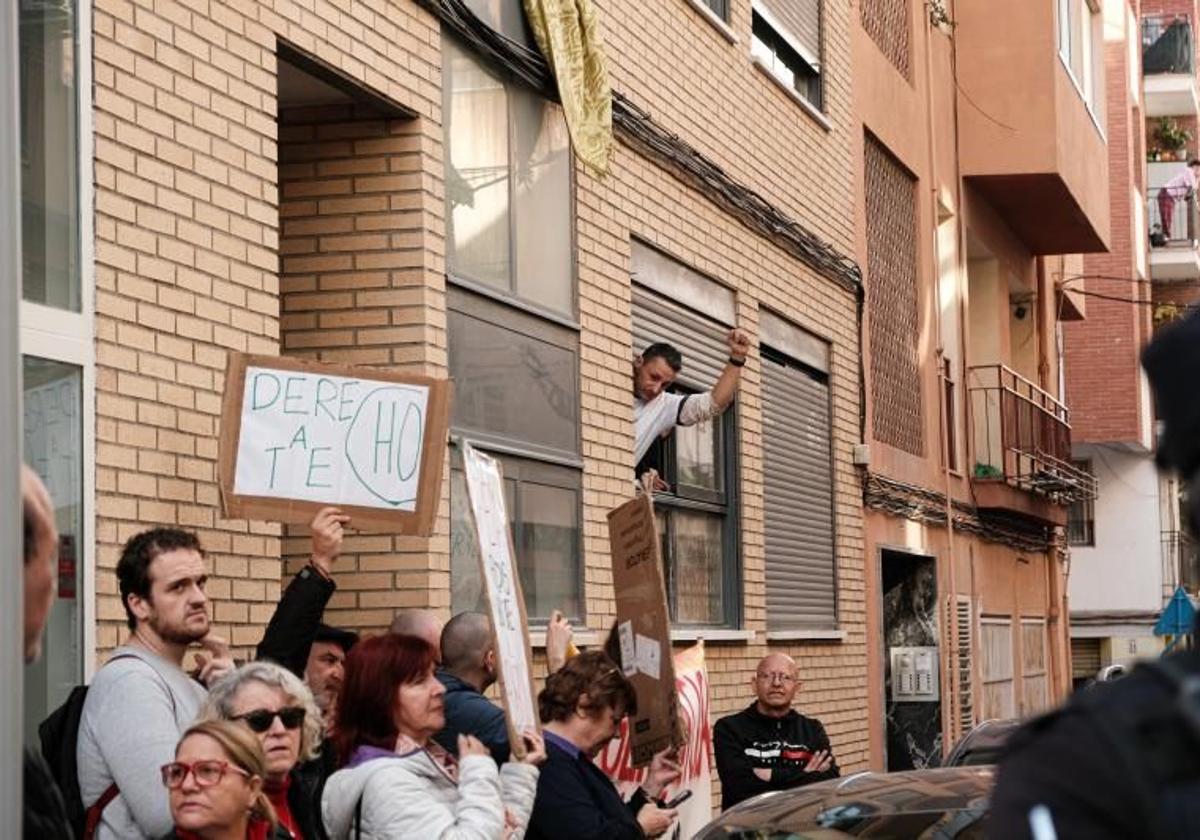 Protesta contra un desahucio.